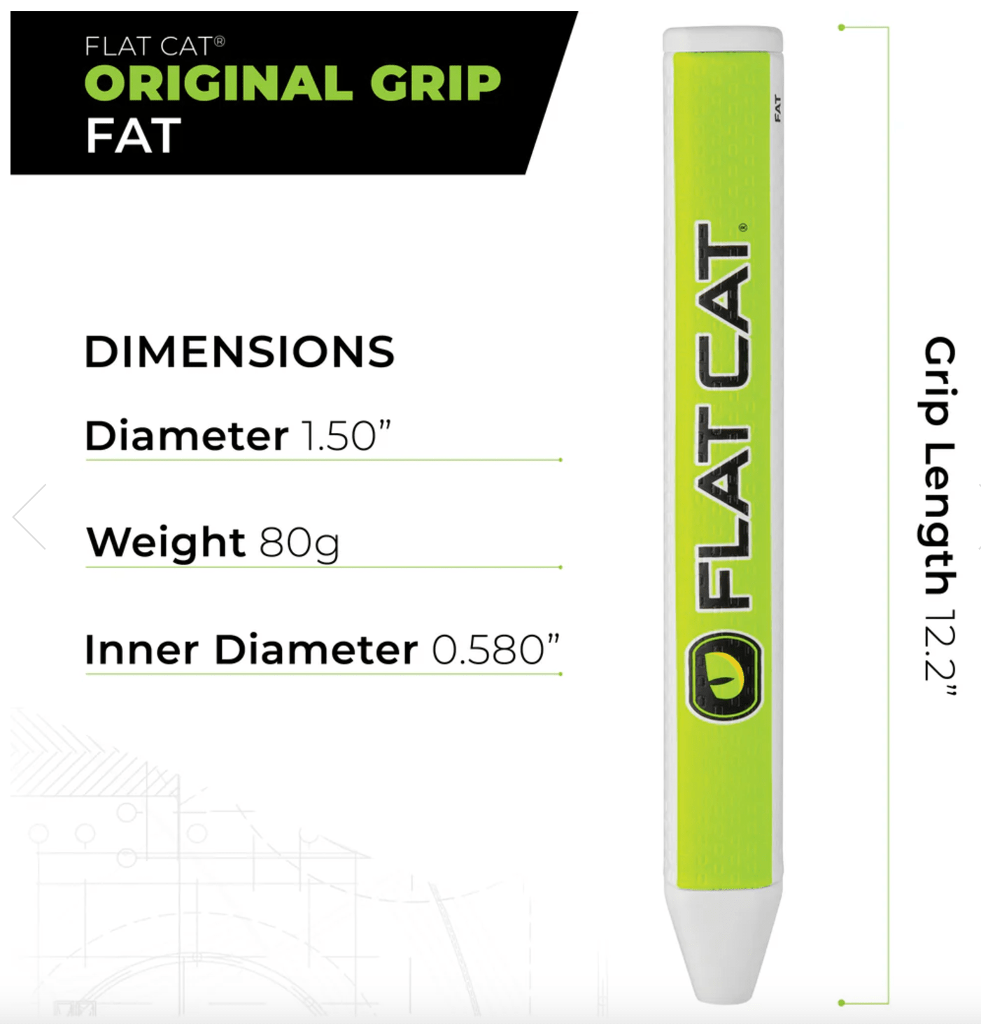 FLAT CAT Original Putter Grip - Svelte - Club Rehab