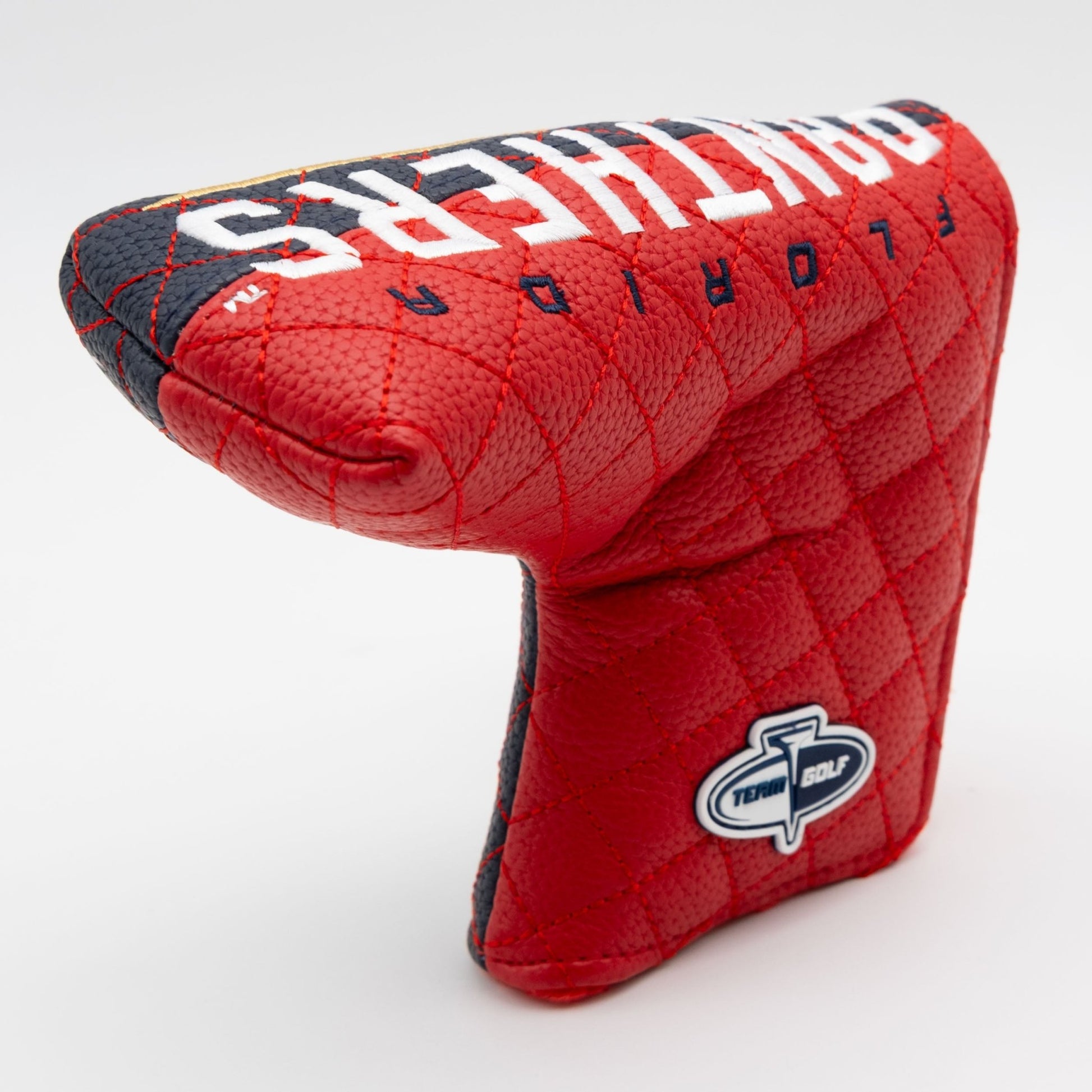 Florida Panthers split blade putter quilted golf headcover alternate view