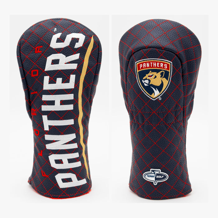 Florida Panthers Solid Quilted Fairway Headcover, front and back views
