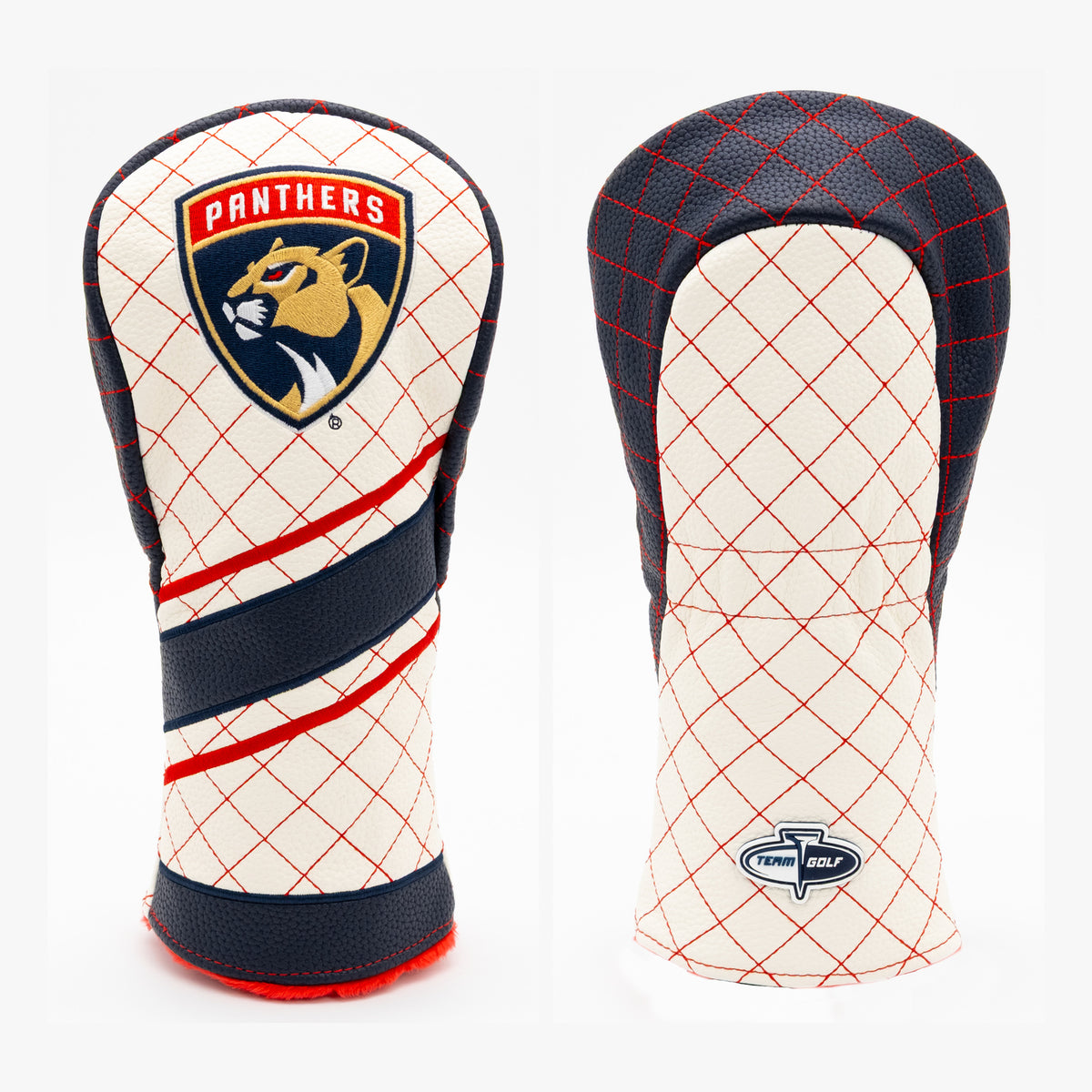 Florida Panthers Striped Quilted Fairway Headcover, front and back views