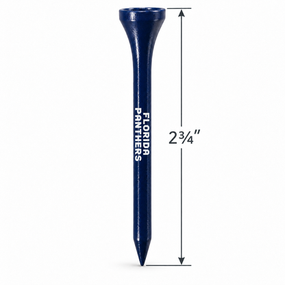 Navy Florida Panthers golf tee with a 2¾-inch height measurement.