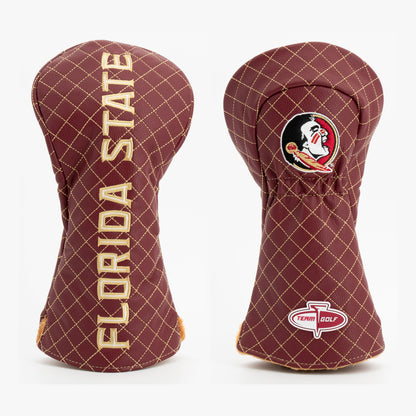 Florida State Seminoles Solid Quilted Driver Headcover, front and back views