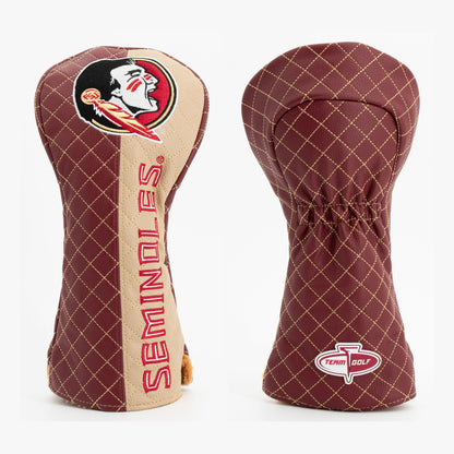 Florida State Seminoles Split Quilted Driver Headcover, front and back views