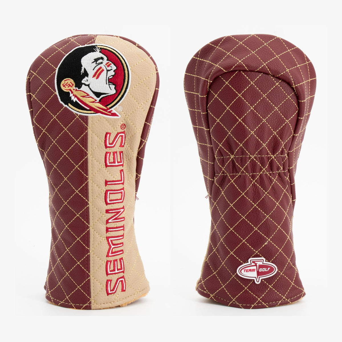 Florida State Seminoles Split Quilted Fairway Headcover, front and back views