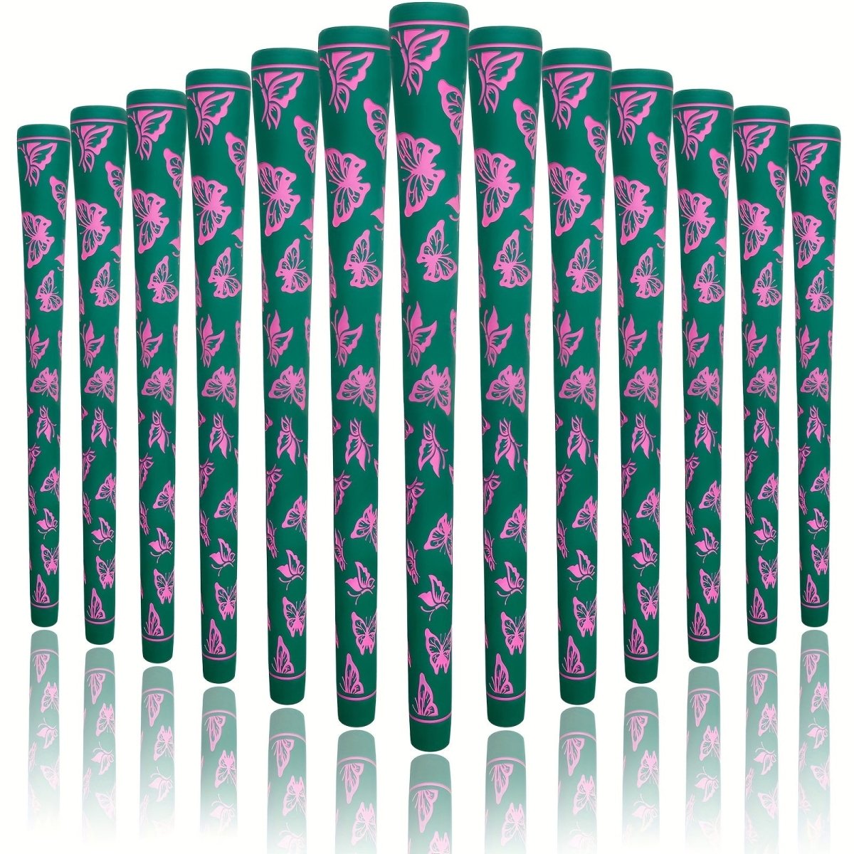 FlutterGrip - Superior Stability with a Stylish Twist 13pcs Golf Grips Set - Club Rehab - GripButterfly - GreenFlutterGrip - Superior Stability with a Stylish Twist 13pcs Golf Grips Set