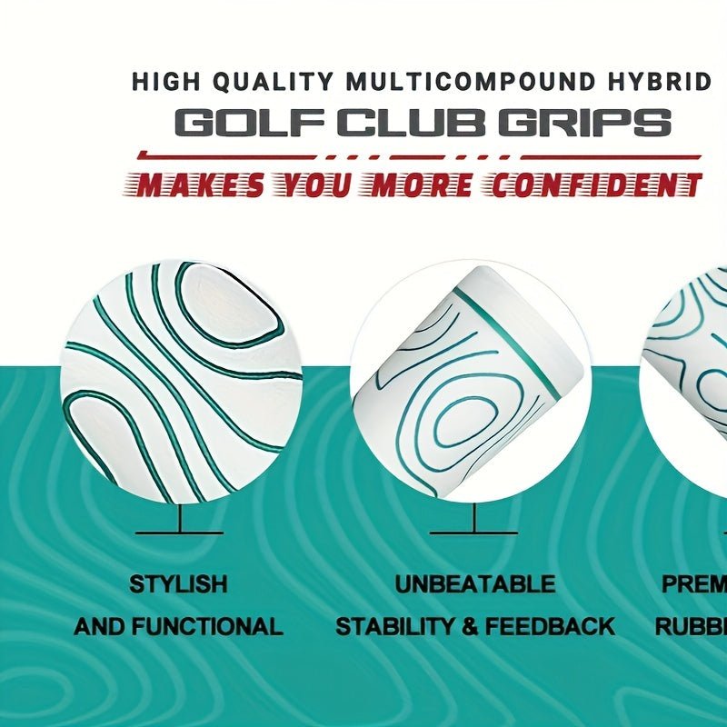 FlutterGrip - Superior Stability with a Stylish Twist 13pcs Golf Grips Set - Club Rehab - GripButterfly - GreenFlutterGrip - Superior Stability with a Stylish Twist 13pcs Golf Grips Set