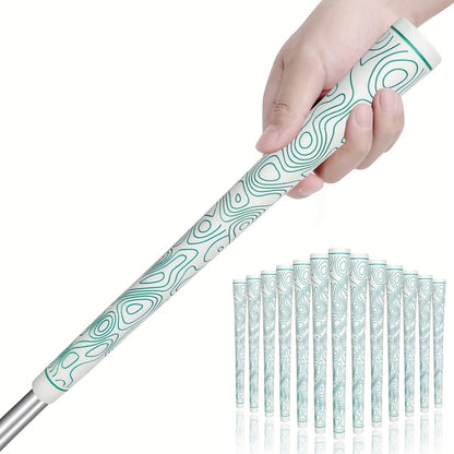 FlutterGrip - Superior Stability with a Stylish Twist 13pcs Golf Grips Set - Club Rehab - GripButterfly - Green45376797311168