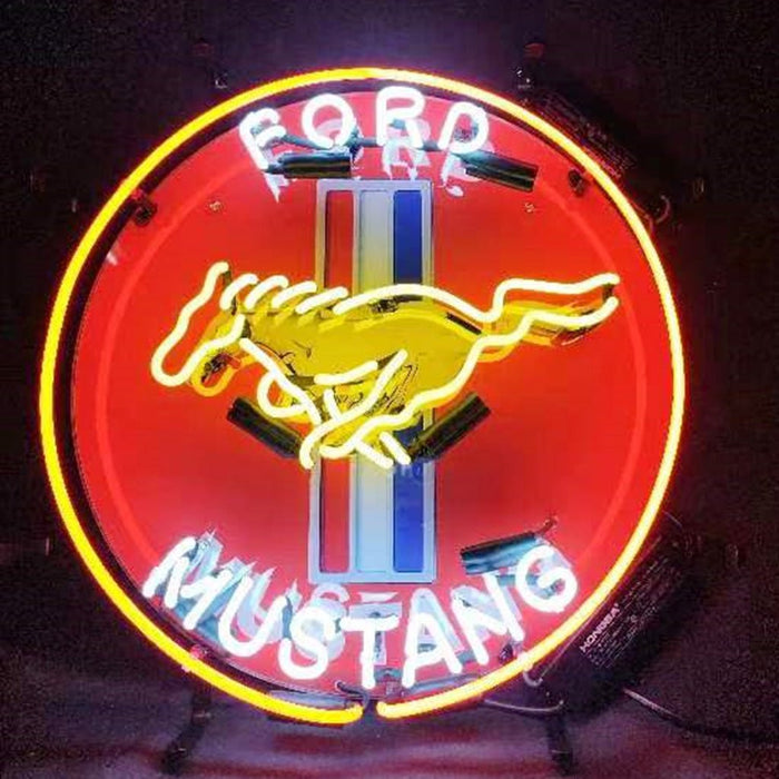Ford Mustang Car Logo Neon Signs - Club Rehab