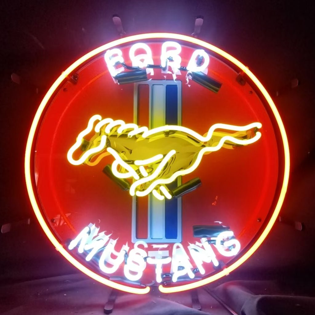 Ford Mustang Car Logo Neon Signs - Club Rehab
