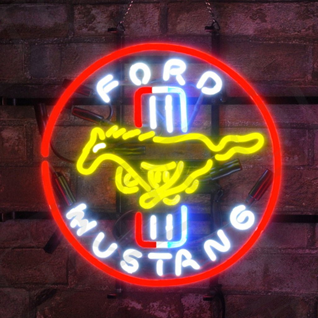 Ford Mustang Racing Car Auto Neon Signs Light - Club Rehab