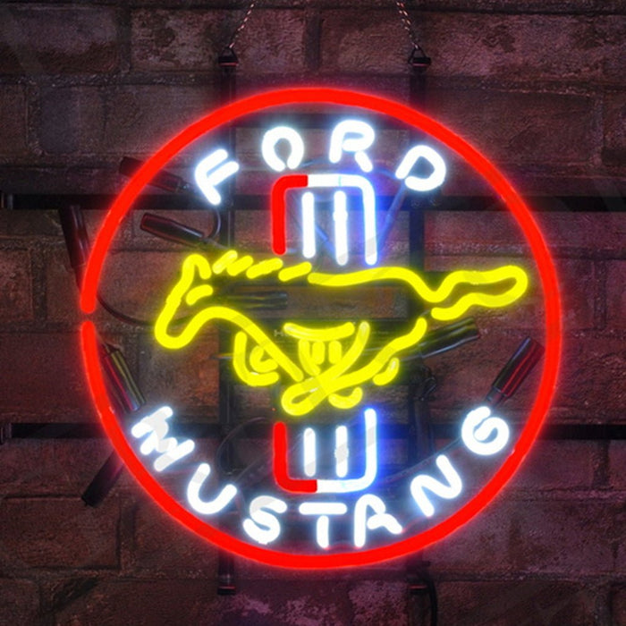 Ford Mustang Racing Car Auto Neon Signs Light - Club Rehab