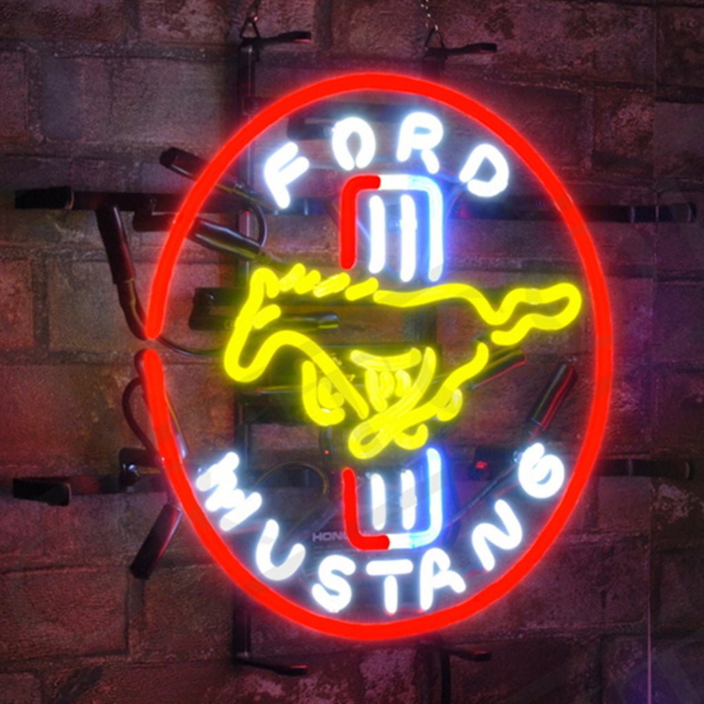 Ford Mustang Racing Car Auto Neon Signs Light - Club Rehab