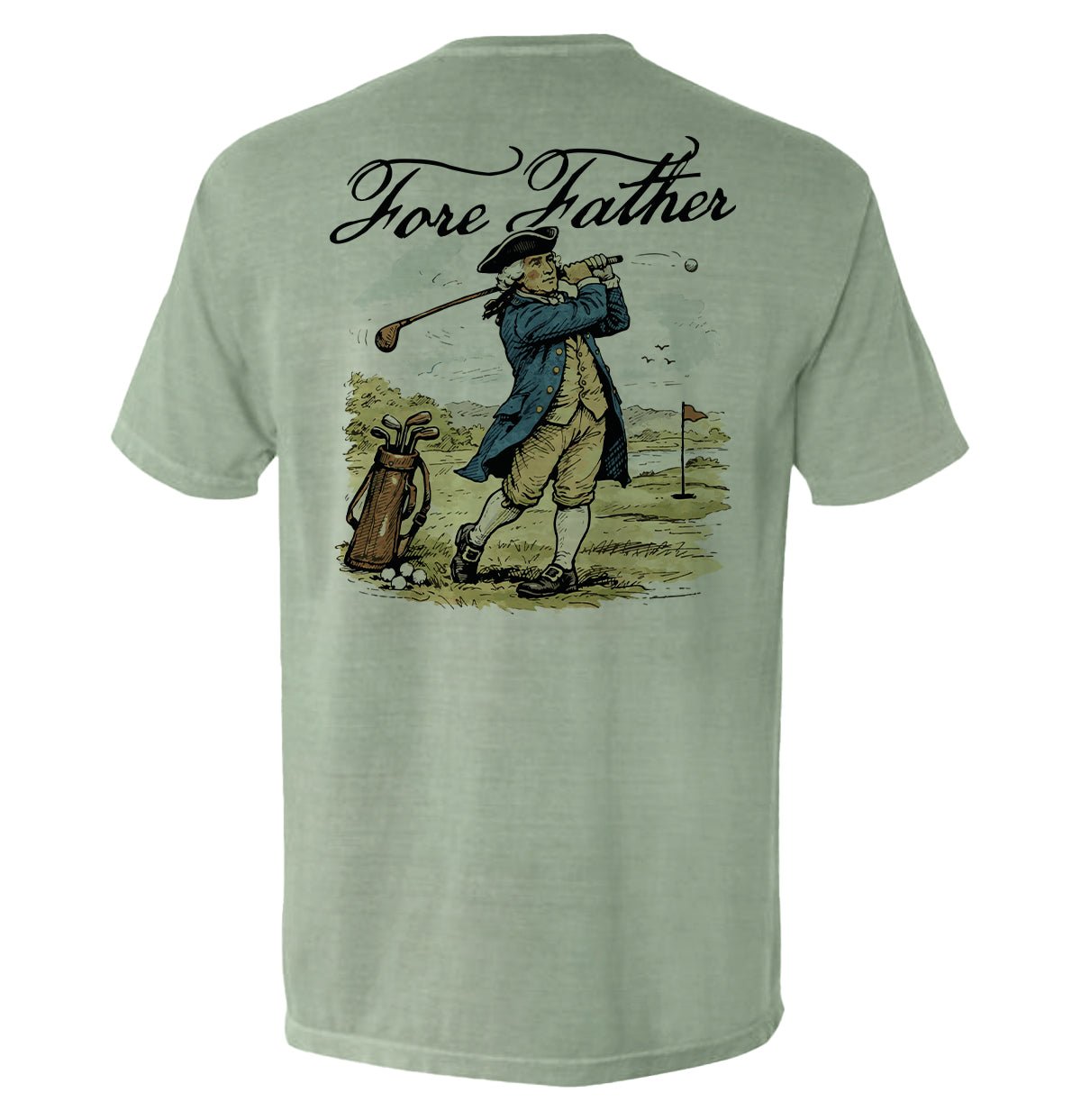 Fore Father - Comfort Colors Pocket Tee Bay - Club Rehab