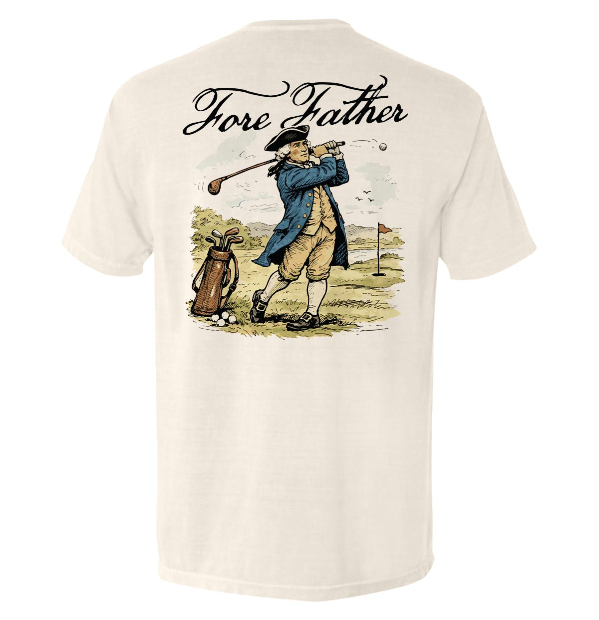 Fore Father - Comfort Colors Pocket Tee Ivory - Club Rehab