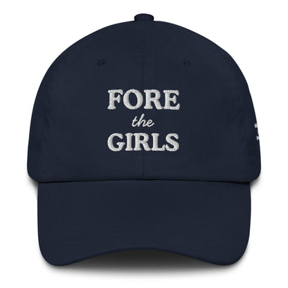 Fore the Girls Embroidered Golf Hat for Women - Navy - Club Rehab