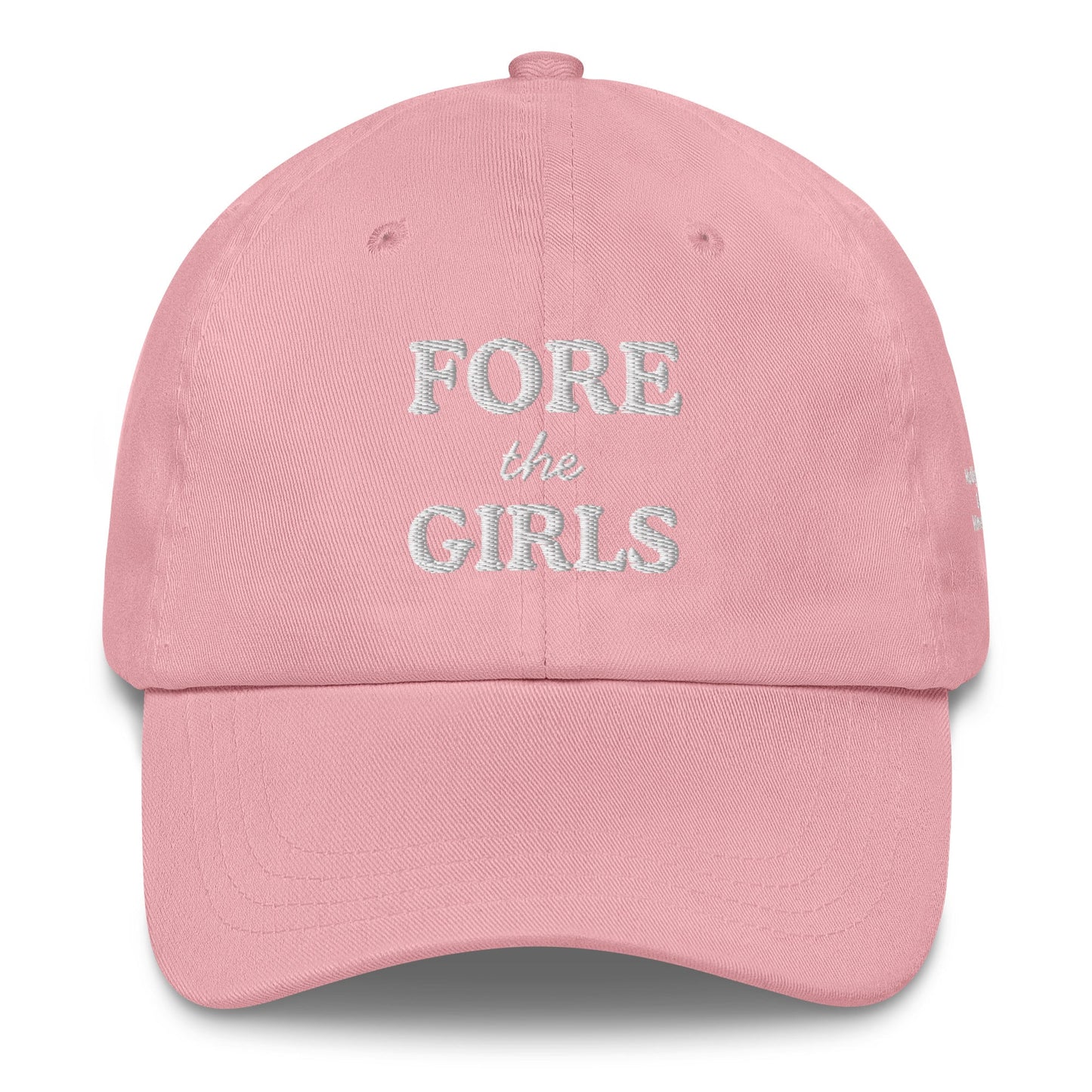 Fore the Girls Embroidered Golf Hat for Women - Pink - Club Rehab