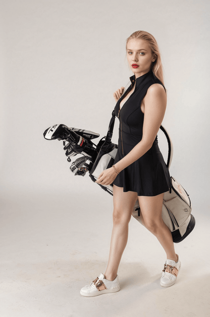 Foreplay Women’s Golf Dress - Tee - Time - XS Black - Club Rehab