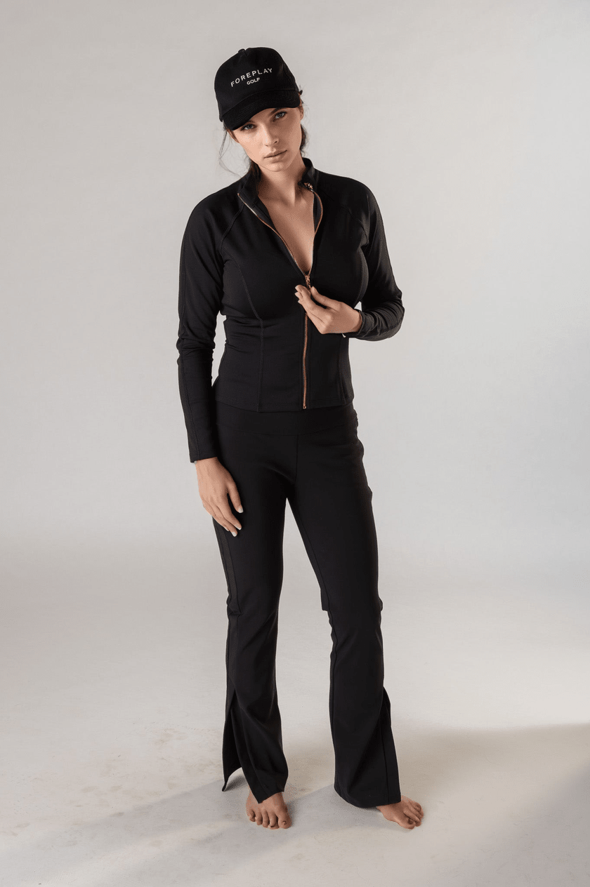Foreplay Women’s Golf Jacket - Full - Zip - S Black - Club Rehab
