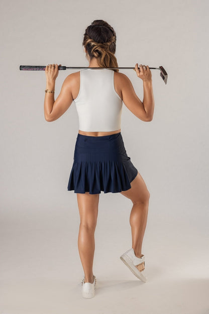 Foreplay Women’s Golf Skirt - Pleated - XS Navy - Club Rehab