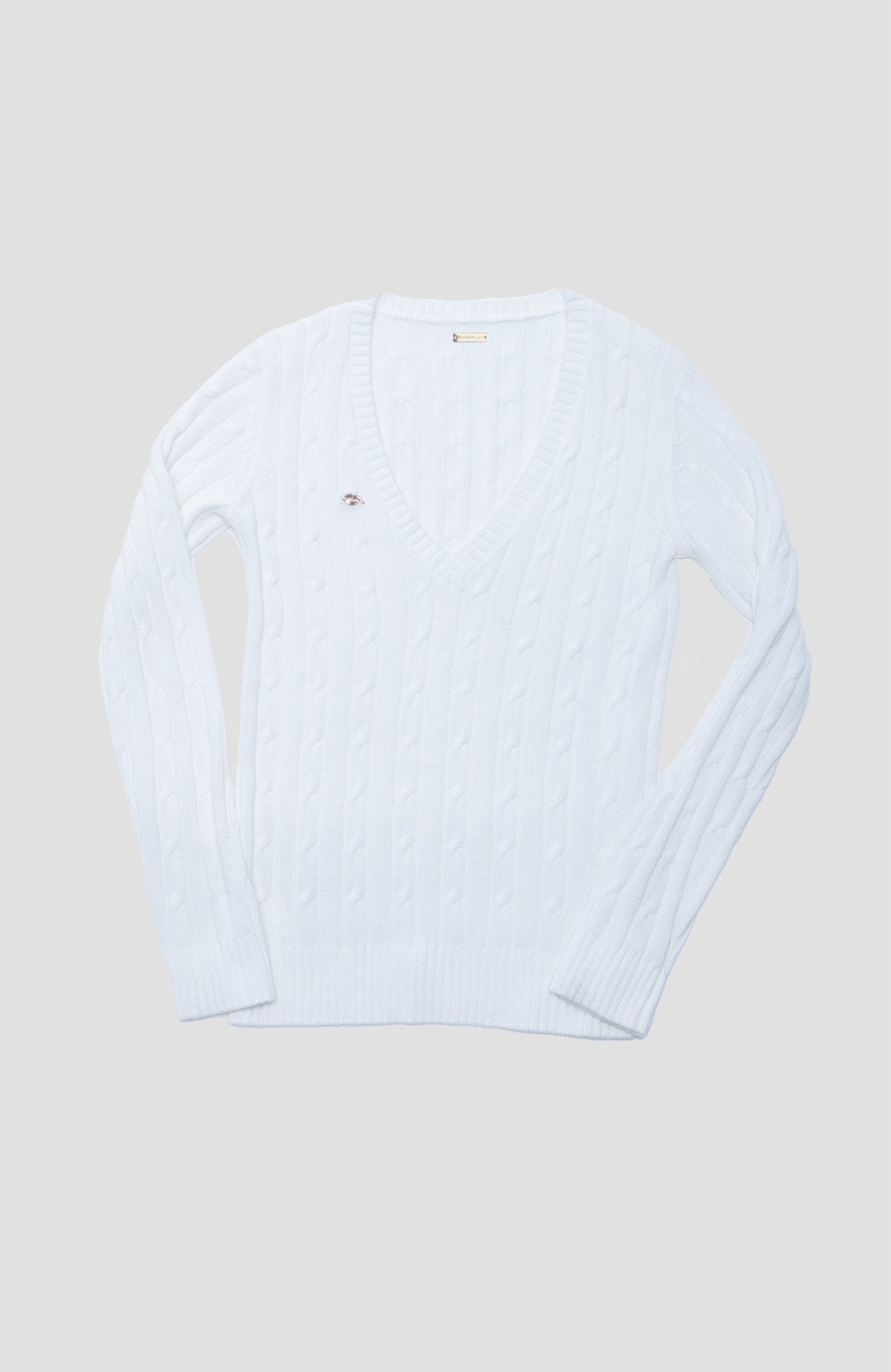 Foreplay Women’s Golf Sweater - Luxe Cashmere - XS Cream - Club Rehab