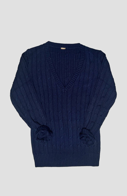 Foreplay Women’s Golf Sweater - Luxe Cashmere - XS Navy - Club Rehab