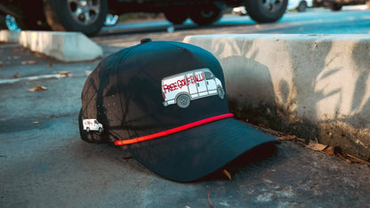 Free Golf Balls Van Golf Hat | Snapback Cap | Built-in Magnetic Ball Marker Holder + Marker Included | Free Golf Balls Van | Adjustable Black - Club Rehab