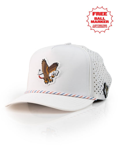 Freedom Eagle White - Perforated Rope Hat - Club Rehab