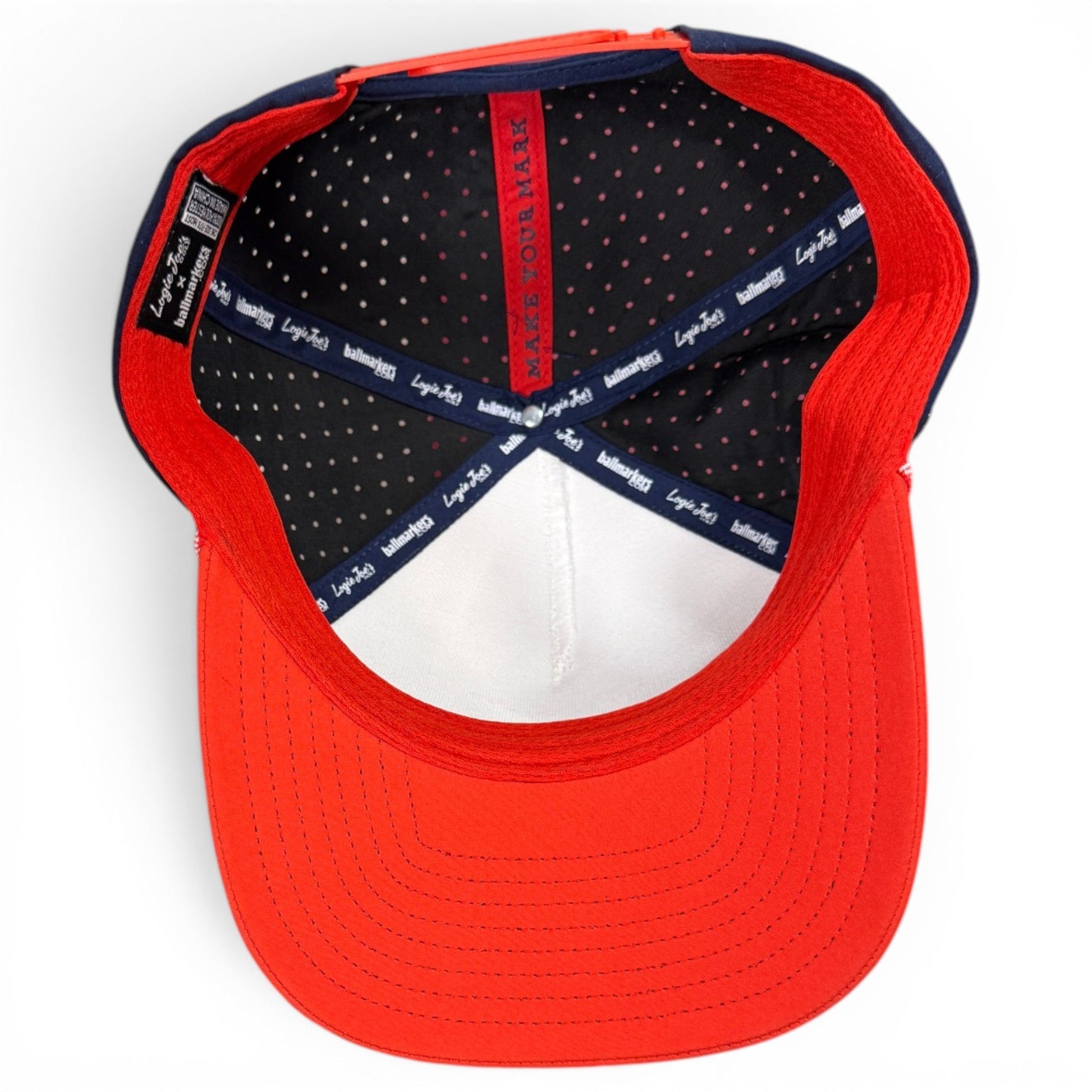 Freedom Flight Golf Hat | Snapback Cap | Built-in Magnetic Ball Marker Holder + Marker Included | Adjustable USA Eagle Red White Blue - Club Rehab