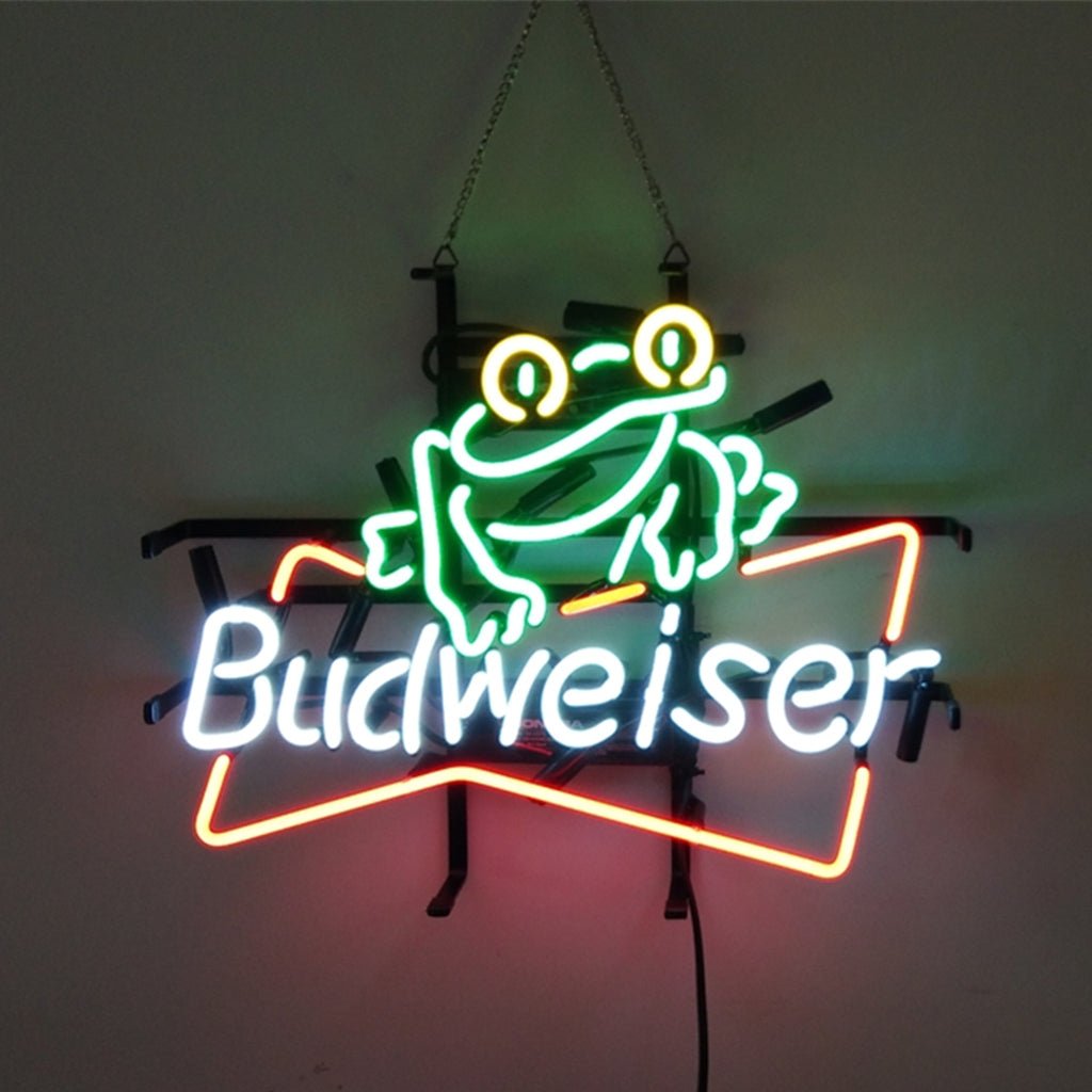 Frog Budweiser Beer Neon Sign Light - Club Rehab