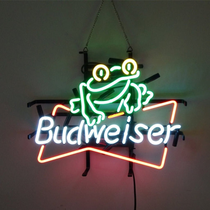 Frog Budweiser Beer Neon Sign Light - Club Rehab