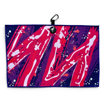 Galaxy Drip Golf Towel | 24” x 16” Microfiber Towel | Magnetic Clip & Carabiner | Premium Golf Accessory - Club Rehab