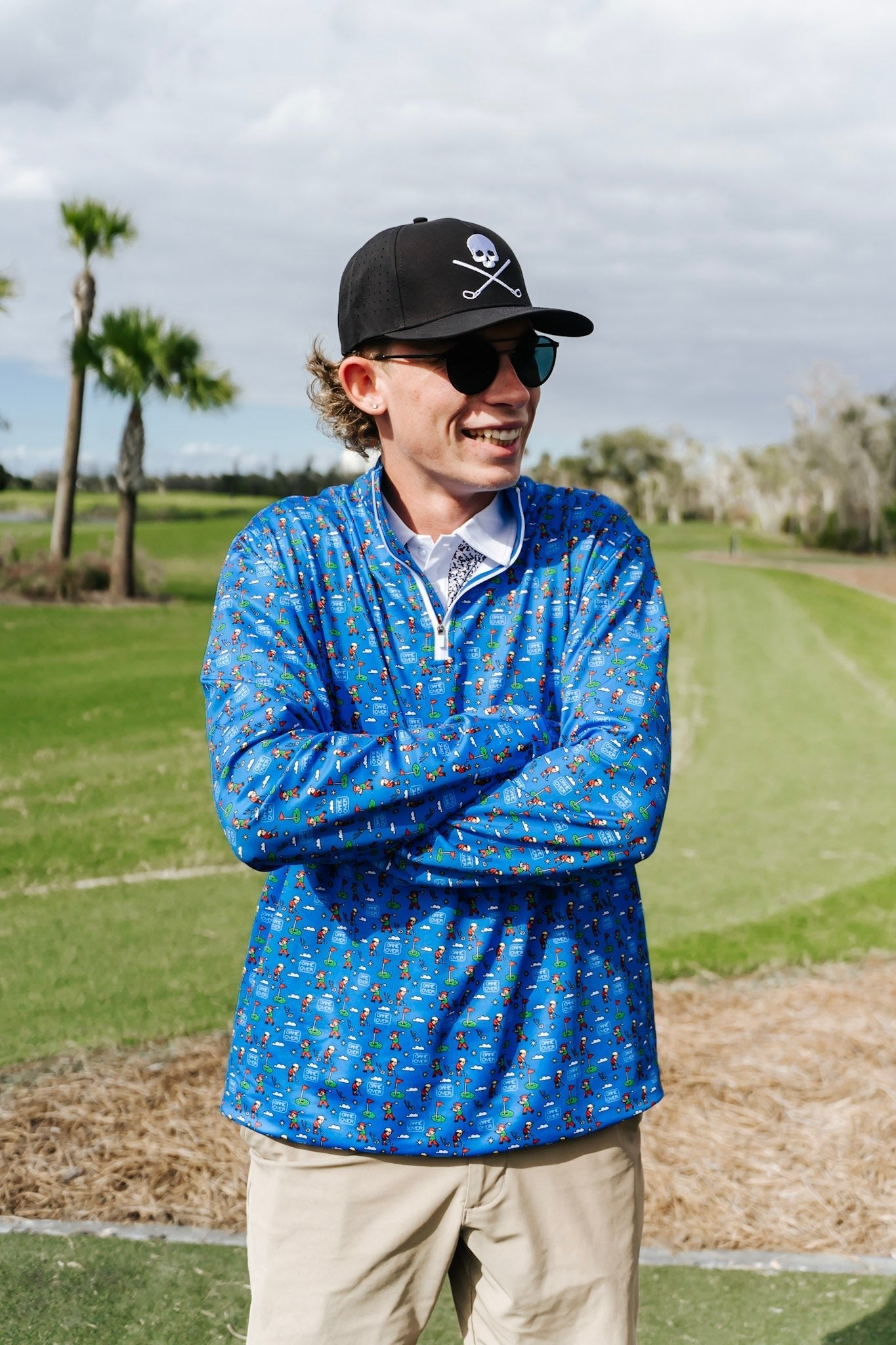 Game Over 8 Bit Quarter Zip - S - Club Rehab
