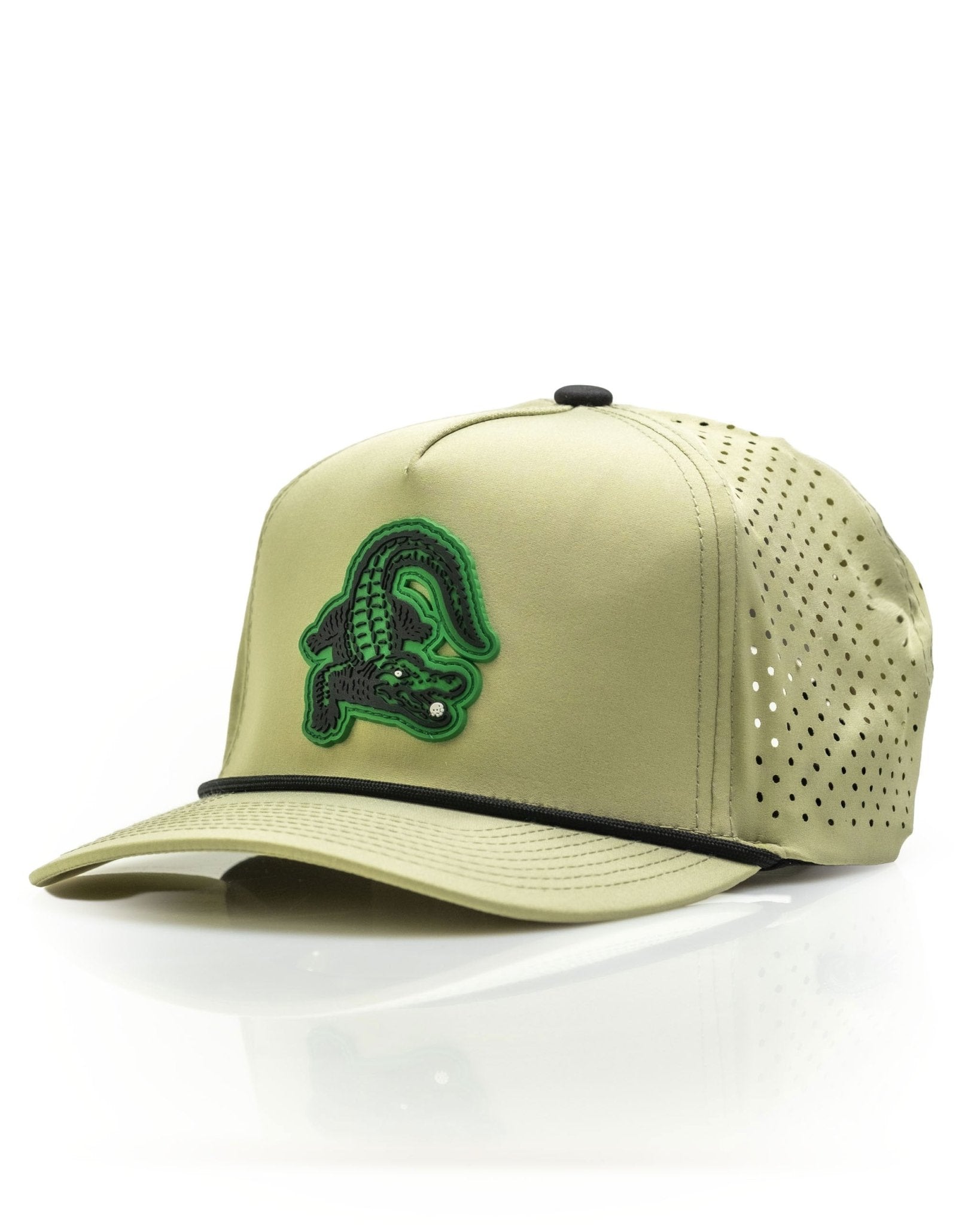 Gator Olive - Perforated Rope Hat - Club Rehab