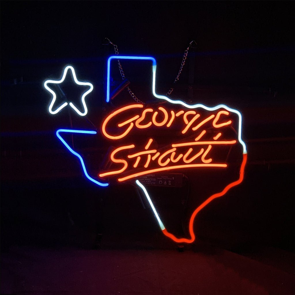 George Strait Texas Maps Neon Light Sign - Club Rehab