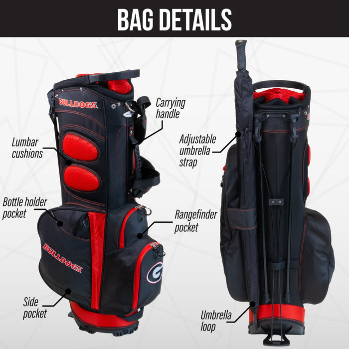 Georgia Bulldogs Fairway Stand Bag - Image 2 - Club Rehab