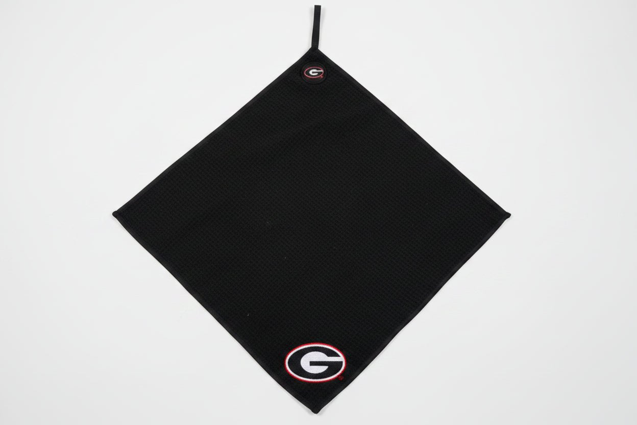Georgia Bulldogs NCAA Magnetic Embroidered Golf Towel – 15" x 15" - Club Rehab