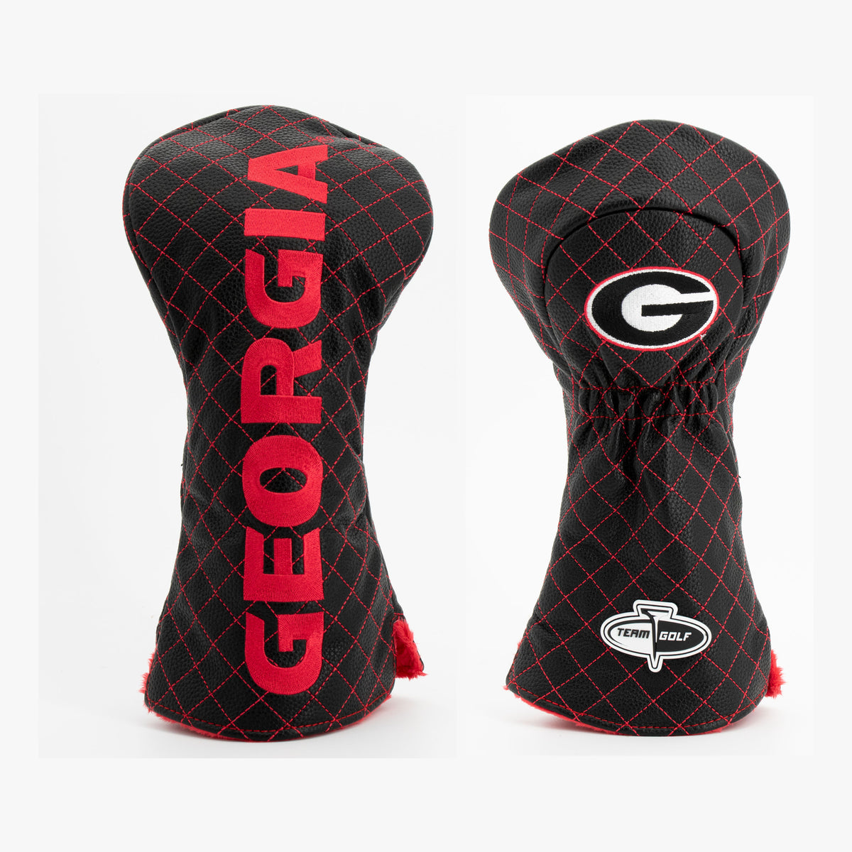 Georgia Bulldogs Solid Quilted Driver Headcover, front and back views