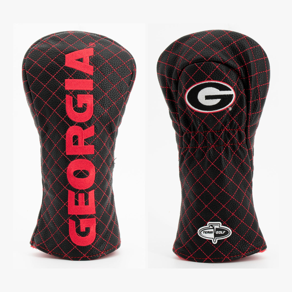 Georgia Bulldogs Solid Quilted Fairway Headcover, front and back views