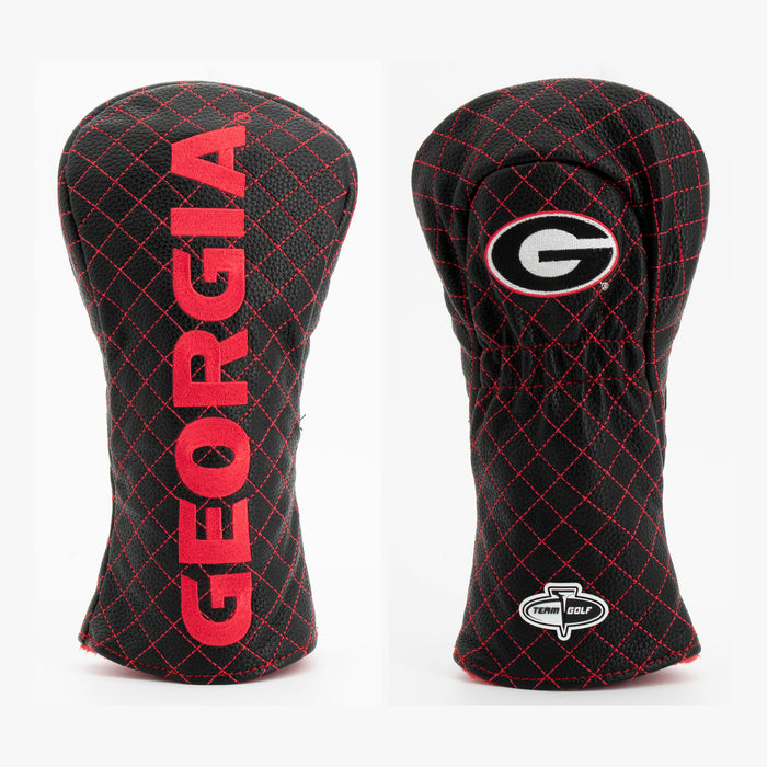 Georgia Bulldogs Solid Quilted Fairway Headcover, front and back views