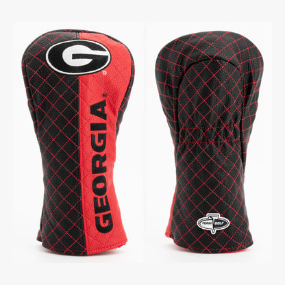 Georgia Bulldogs Split Quilted Fairway Headcover, front and back views