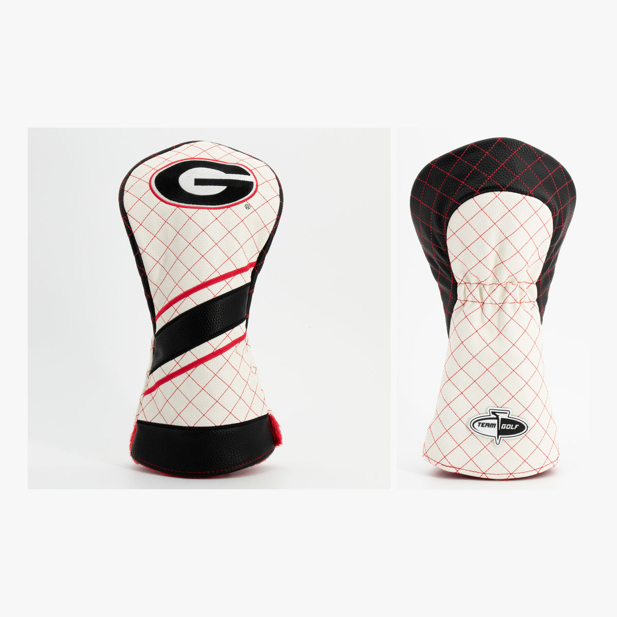Georgia Bulldogs Striped Quilted Driver Headcover, front and back views
