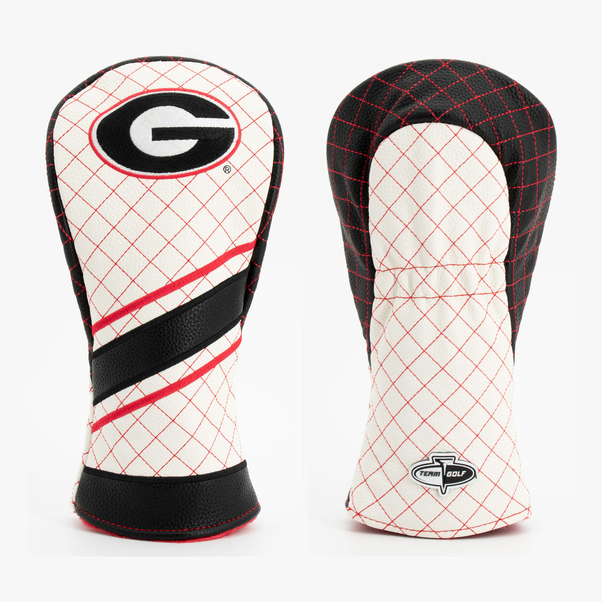 Georgia Bulldogs Striped Quilted Fairway Headcover, front and back views