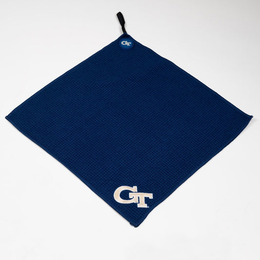 Georgia Tech Yellow Jackets NCAA Magnetic Embroidered Golf Towel – 15" x 15" - Club Rehab