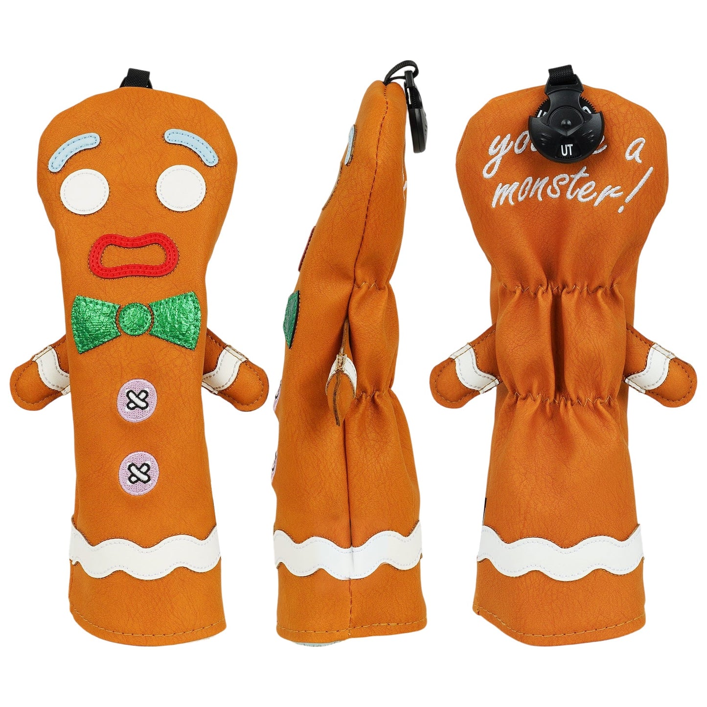 Gingerbread “Monster” Driver Headcover - Hybrid - Club Rehab