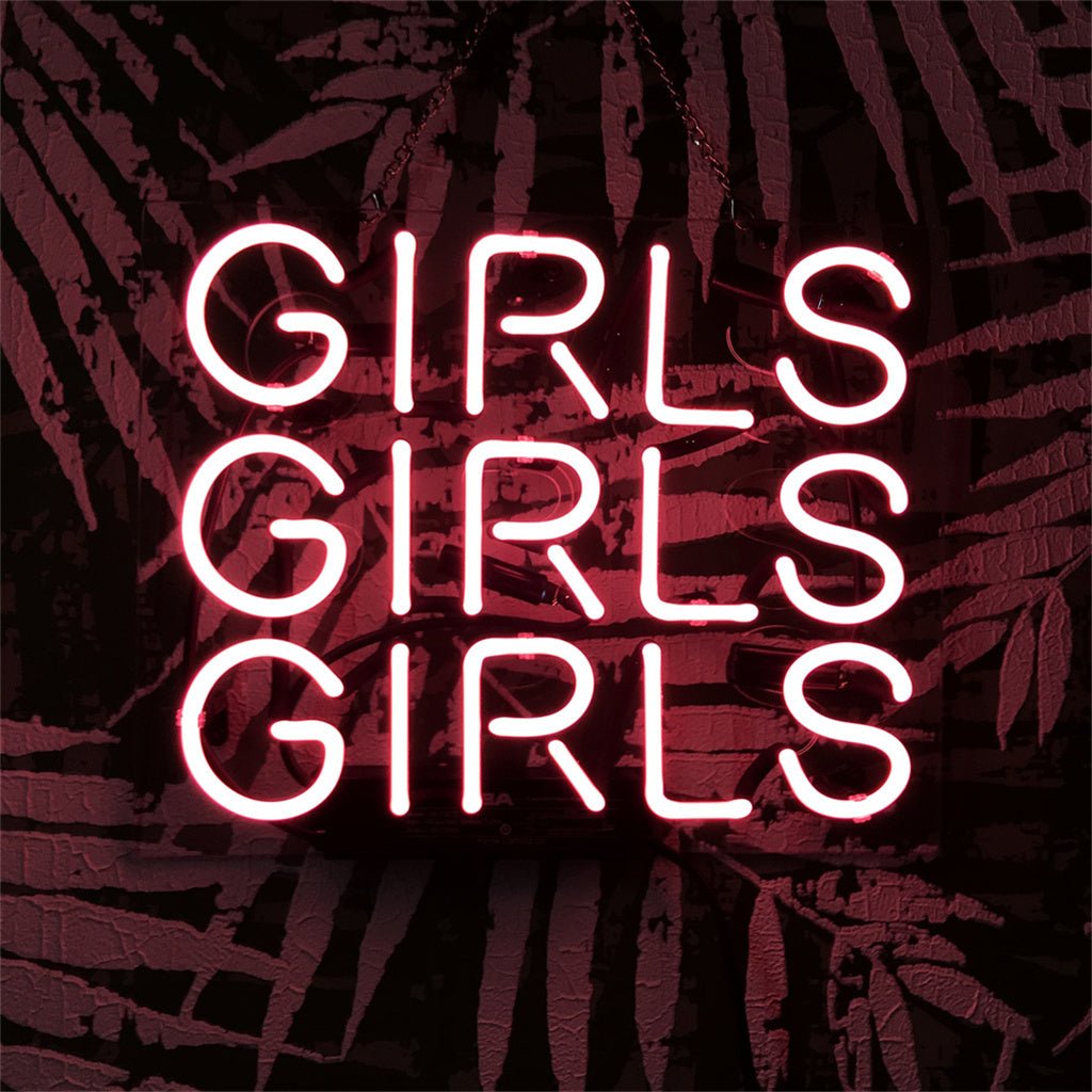 Girls Girls Girls Neon Signs - Purple - Club Rehab