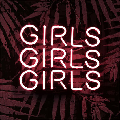 Girls Girls Girls Neon Signs - Purple - Club Rehab