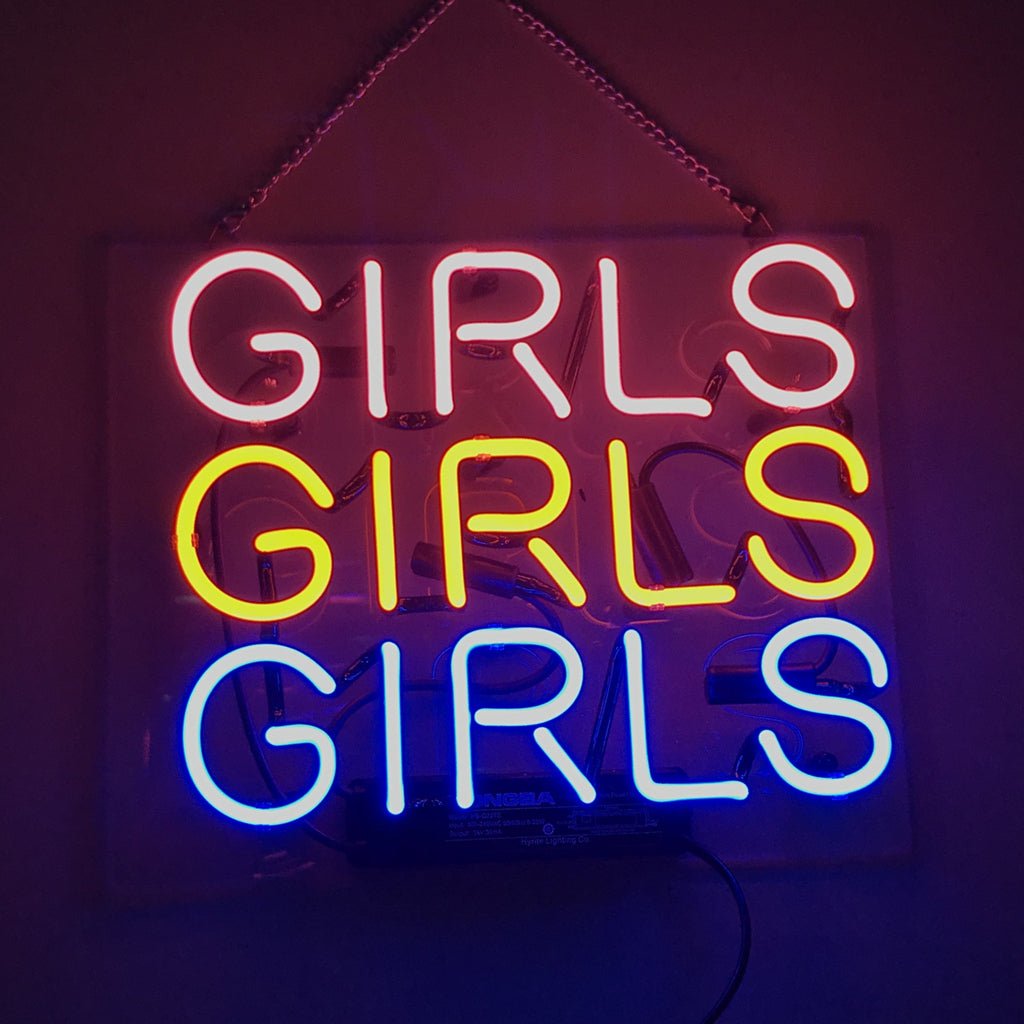 Girls Girls Girls Neon Signs - Multicolor - Club Rehab