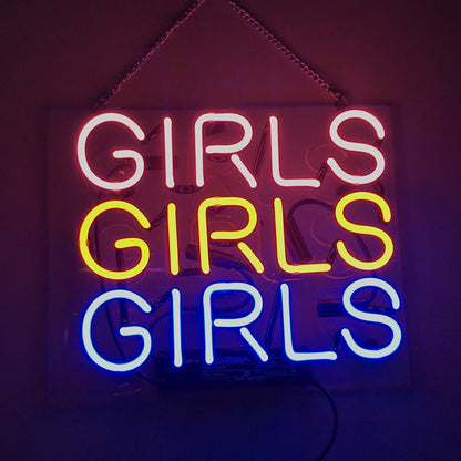 Girls Girls Girls Neon Signs - Multicolor - Club Rehab