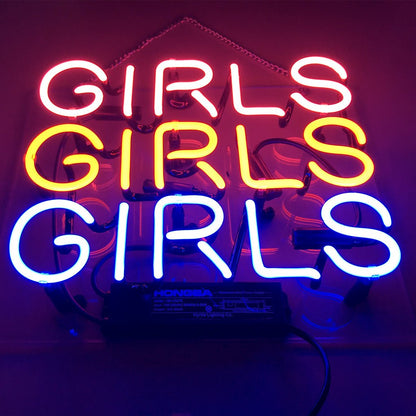 Girls Girls Girls Neon Signs - Multicolor - Club Rehab