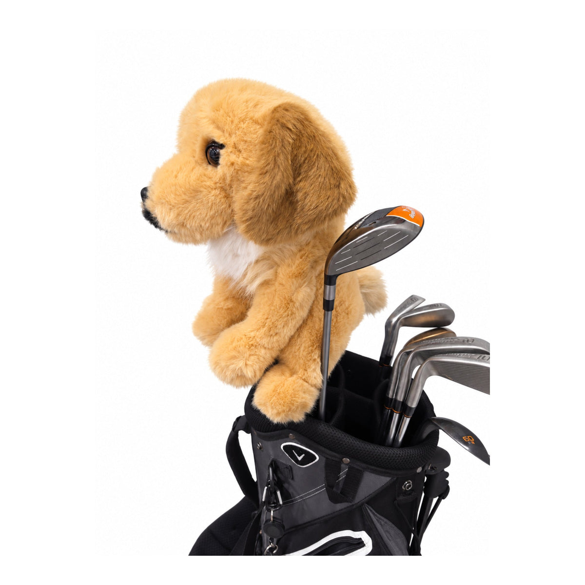 Golden Dog driver headcover, in bag side view
